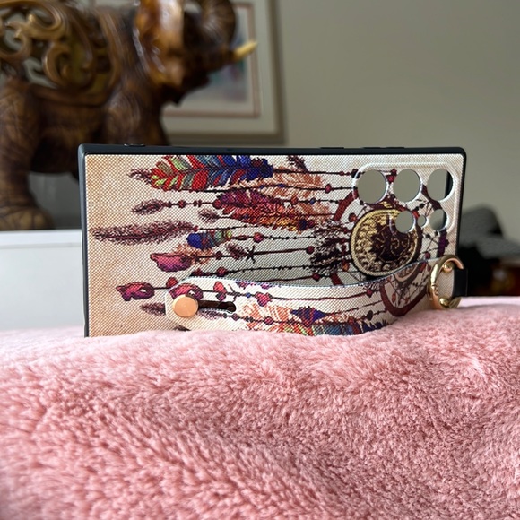 For Samsung Galaxy S22 ultra phone case with wrist strap kickstand keychain - Picture 12 of 17